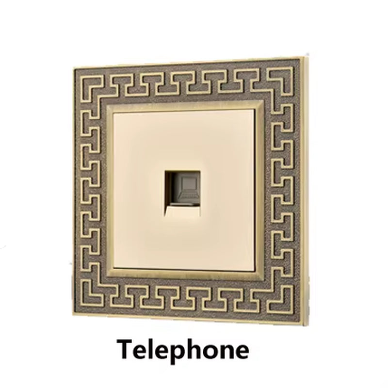 Retro Personality Wall Light Brass Lever Switch 1-4 Gang 2 Way Push Button Switch Bronze Zinc Alloy Panel