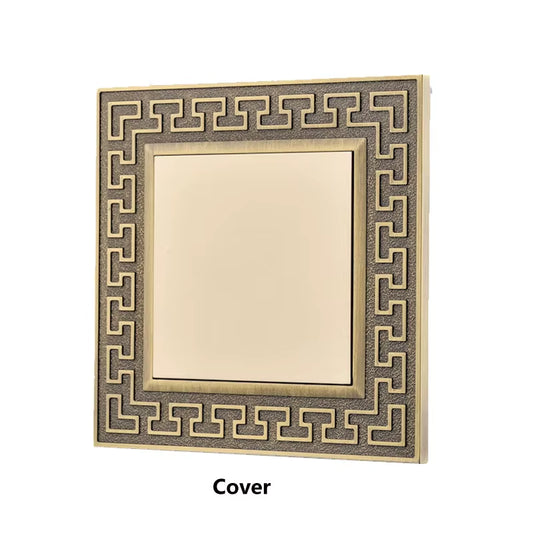 Retro Personality Wall Light Brass Lever Switch 1-4 Gang 2 Way Push Button Switch Bronze Zinc Alloy Panel